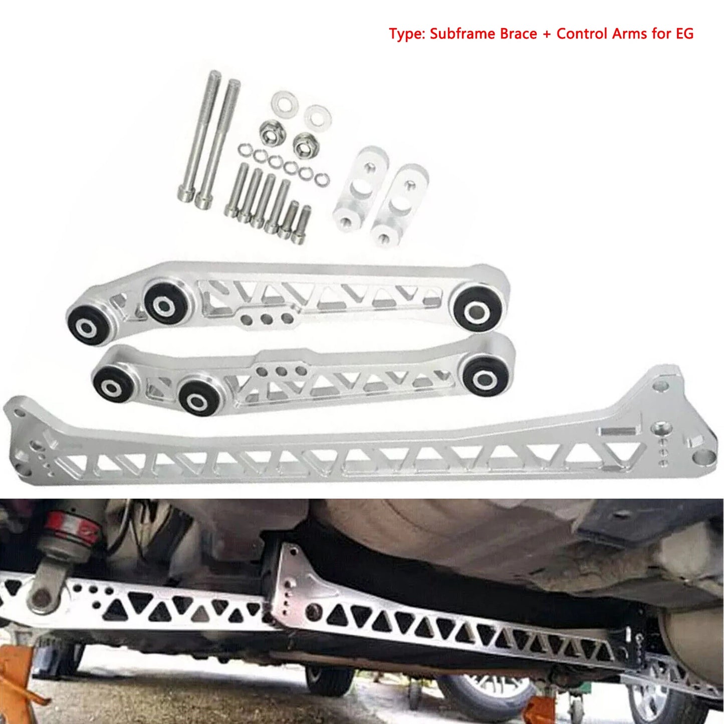EG Civic Billet Lower Control Arms + Subframe Brace